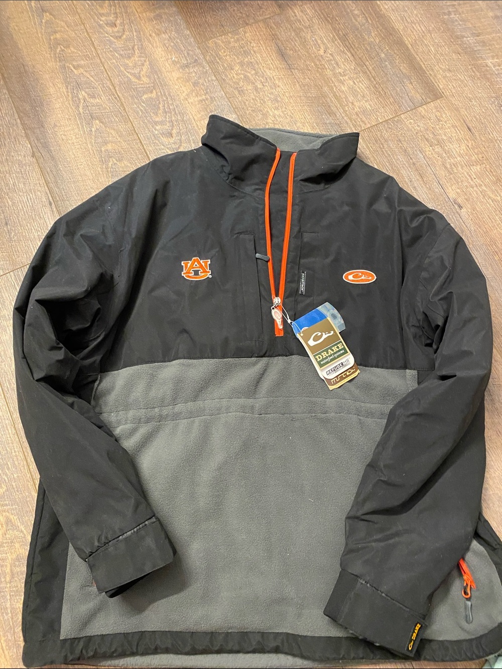 Auburn Team Lightweight Pullover Jacket - Black & Gray